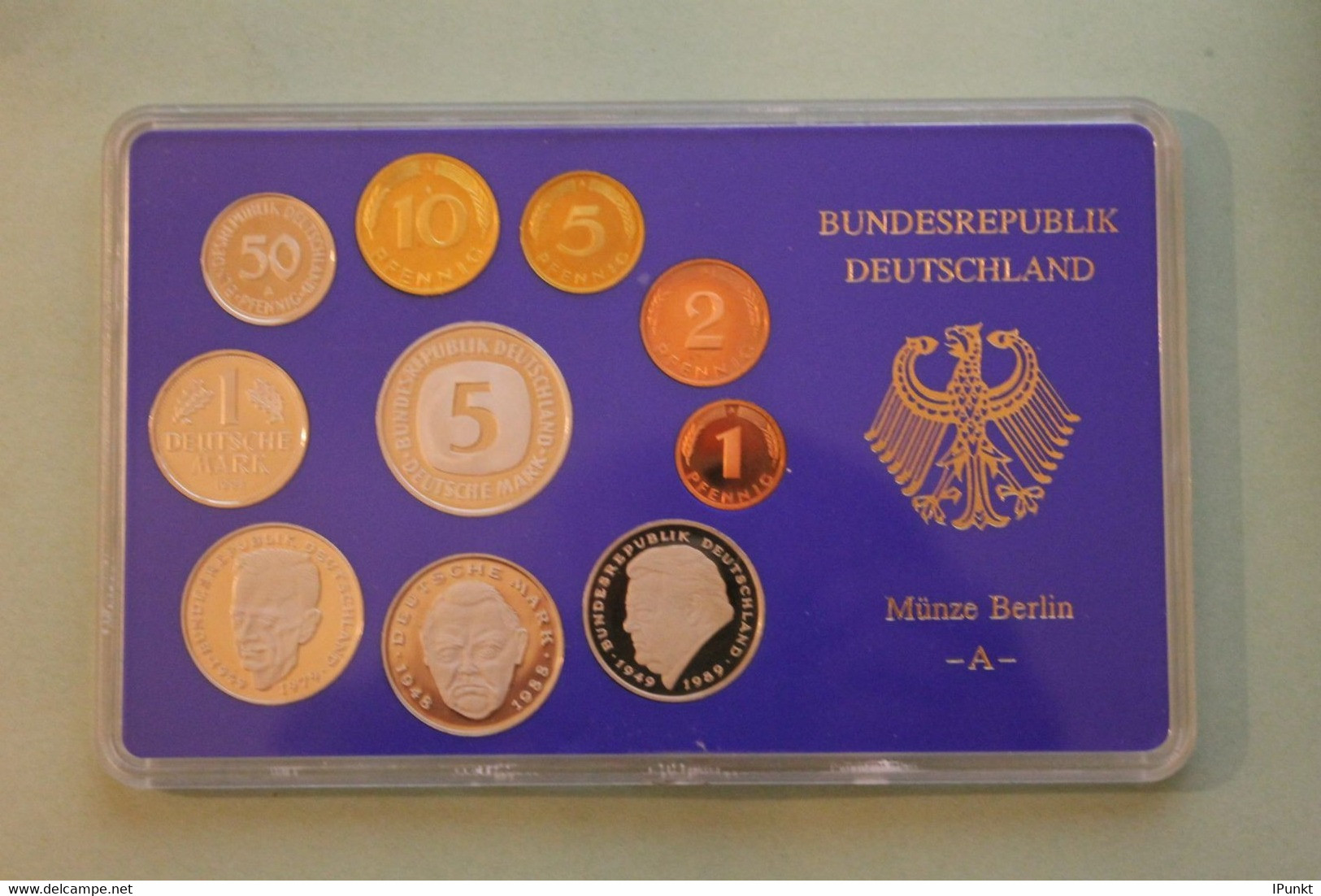 Deutschland, Kursmünzensatz Spiegelglanz (PP), 1993, A - Mint Sets & Proof Sets