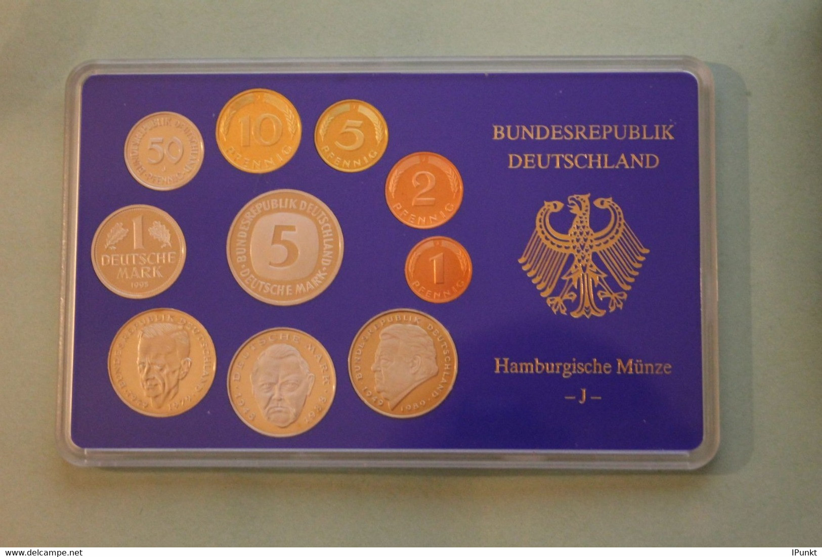 Deutschland, Kursmünzensatz Spiegelglanz (PP), 1993, J - Mint Sets & Proof Sets