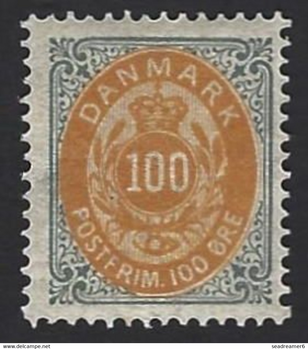 Danemark N°29B** 100 Ore Gris Bleu & Ocre Dentelé 14 X 13,5 Très Bon Centrage Fraicheur Postale Superbe ! - Ungebraucht