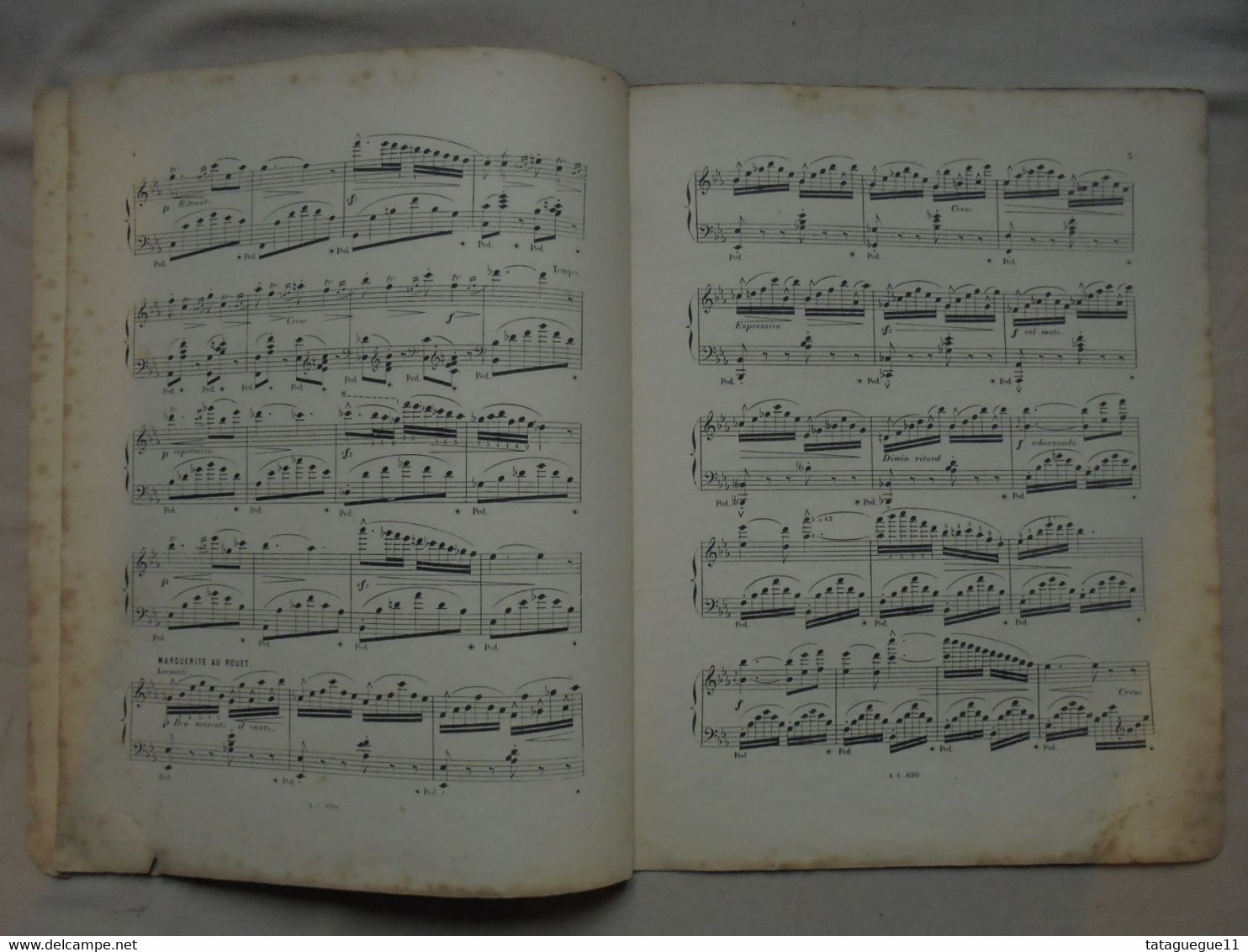 Ancien - Partition Faust Fantaisie Brillante J. Leÿbach Pour Piano Ed. Choudens - Keyboard Instruments