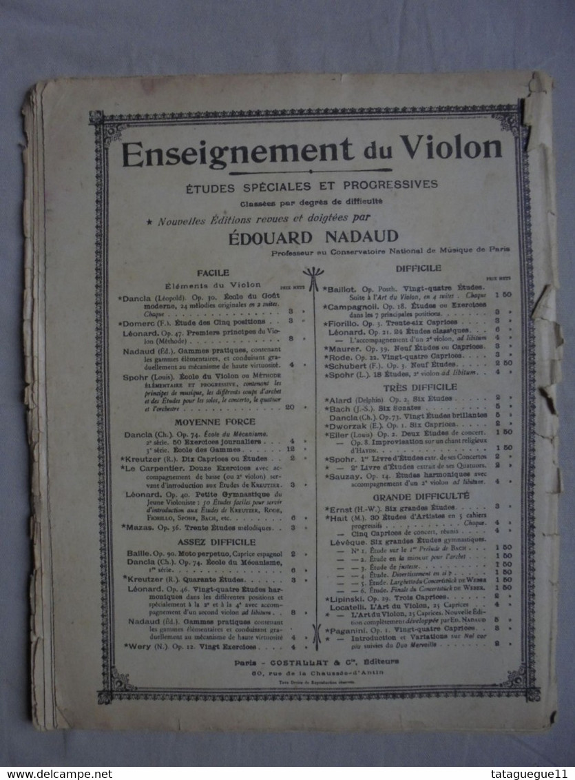 Ancien - 50 Exercices journaliers pour violon Charles Dancla OP. 74 N° 2