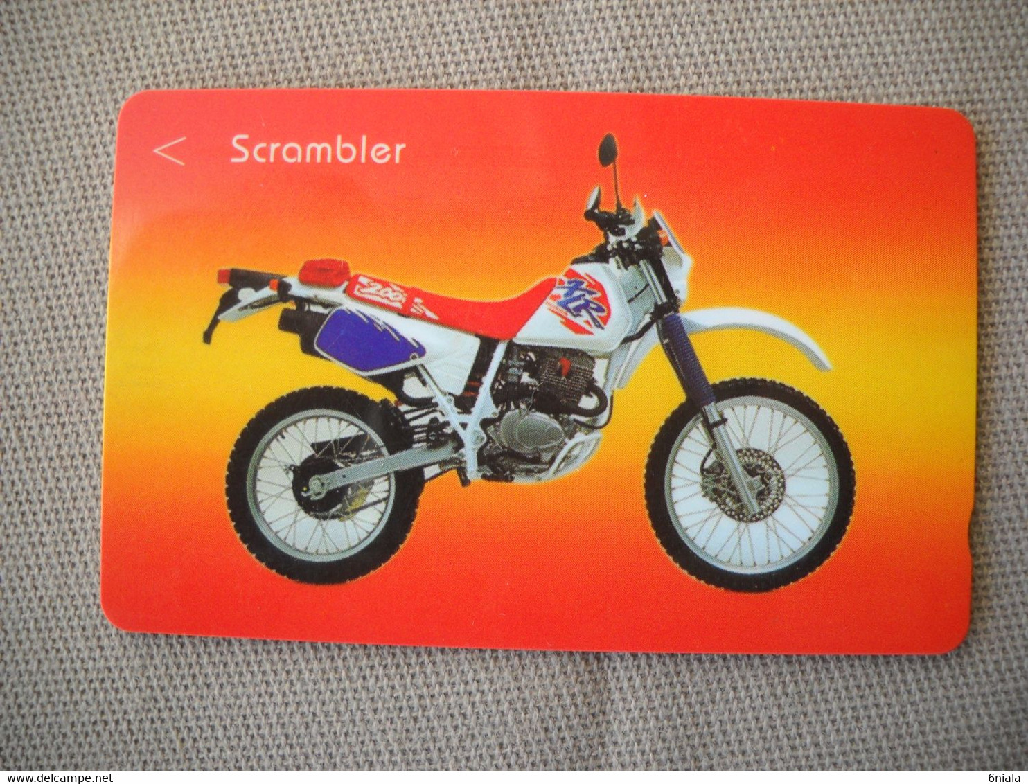 6906 Télécarte Collection  MOTO SCRAMBLER  (scans Recto Verso)  Carte Téléphonique Singapour - Moto