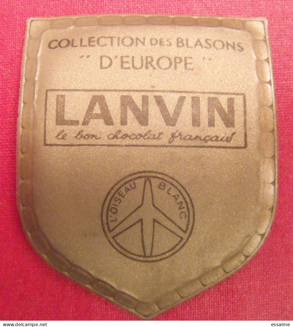 Image Plastique Collection Des Blasons D'Europe : Argovie, Suisse. Chocolat Lanvin. Vers 1960. Blason écusson - Schokolade