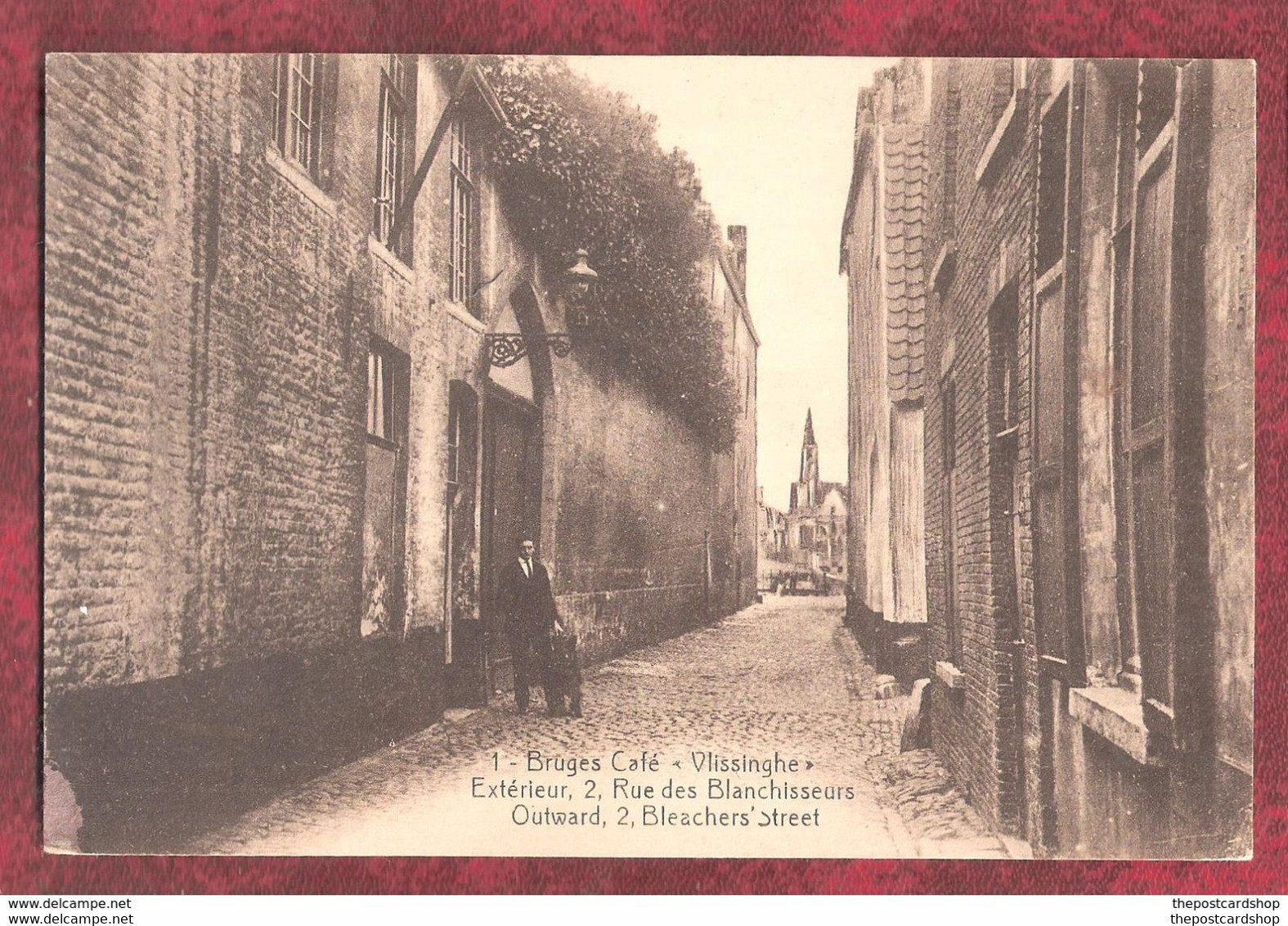 BELGIQUE - CPA - BRUGGE - BRUGES - Café " Vlissinghe "- Extérieur - Rue Des Blanchisseurs - Brugge