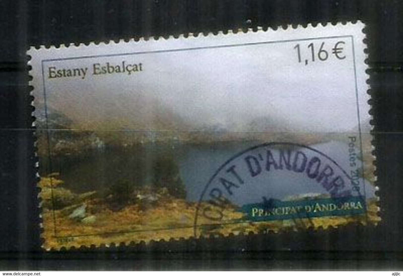 Lac.Estany Esbalçat 2278 M (Ordino) Un Timbre Oblitéré , 1 ère Qualité, Année 2020 - Used Stamps