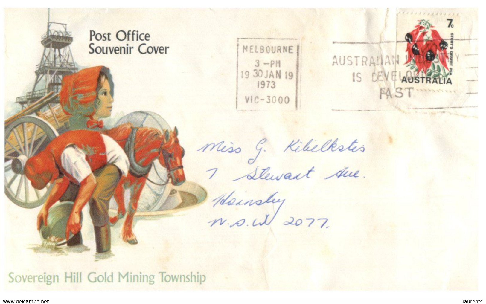 (LL 21) Australian Antactic Territory Stamps On Cover (+ 1 Sovereign Hill Cover) = 2 Cover In Total - Gebruikt