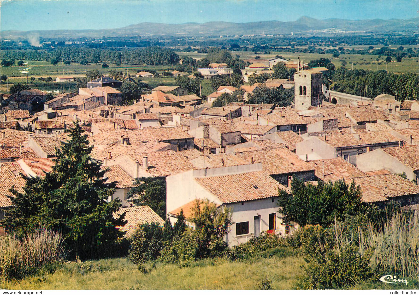 / CPSM FRANCE 34 "Aniane, Vue Générale Du Village" - Aniane