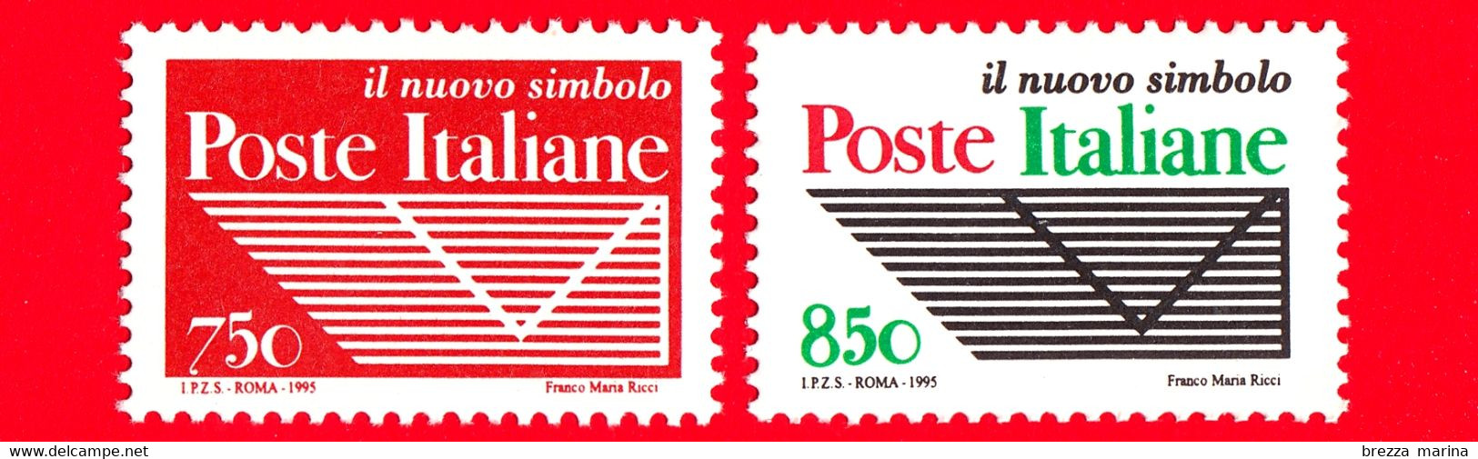 Nuovo - MNH - ITALIA - 1995 - Istituzione Dell'ente Pubblico Economico « Poste Italiane » - 750 L. + 550 • Nuovo Simbolo - 1991-00:  Nuovi