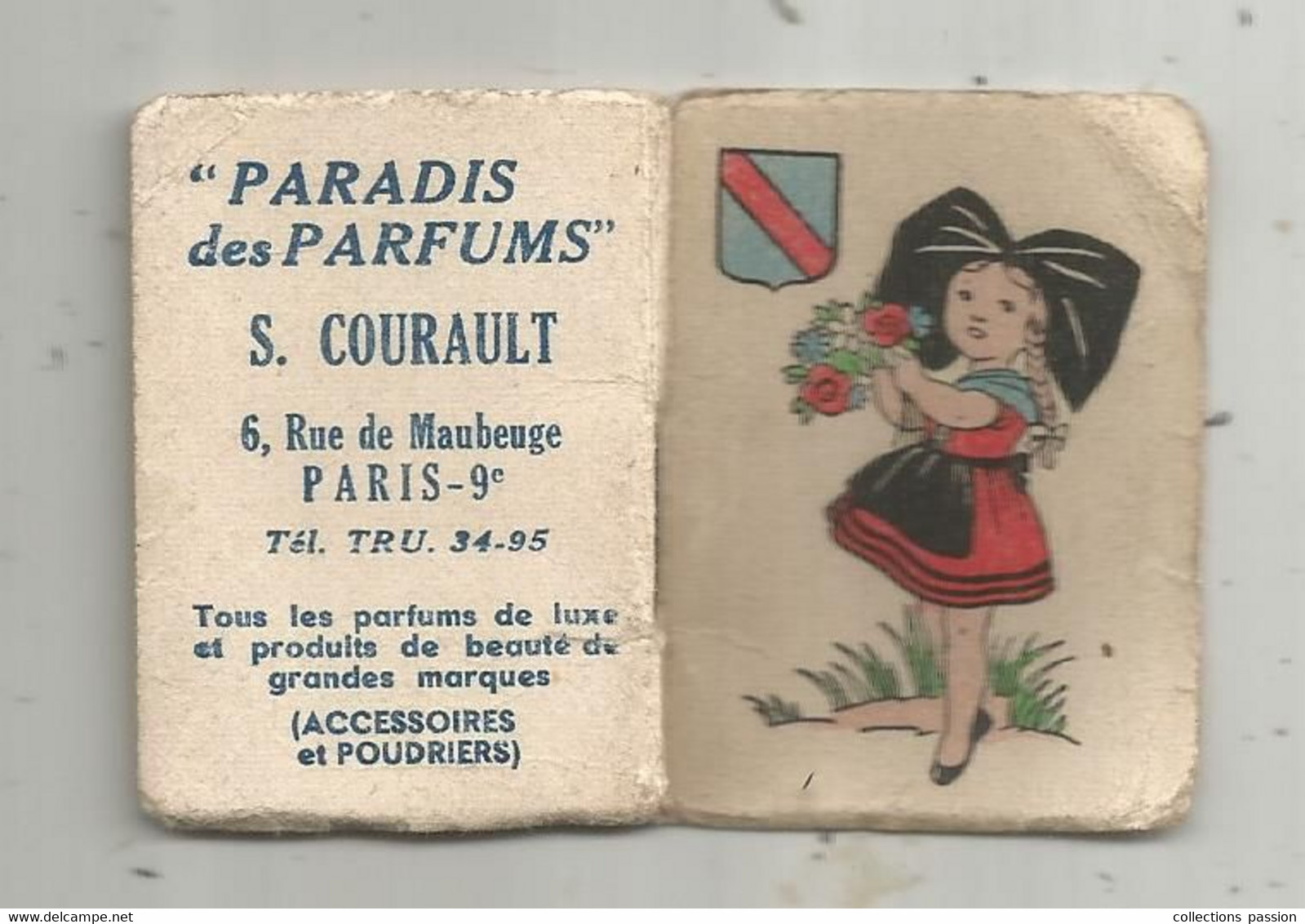 JC , Calendrier , Petit Almanach Pour 1948 , Paradis Des Parfums , S. Courault , Paris 9 E , 24 Pages , 55 X 40 Mm - Tamaño Pequeño : 1941-60