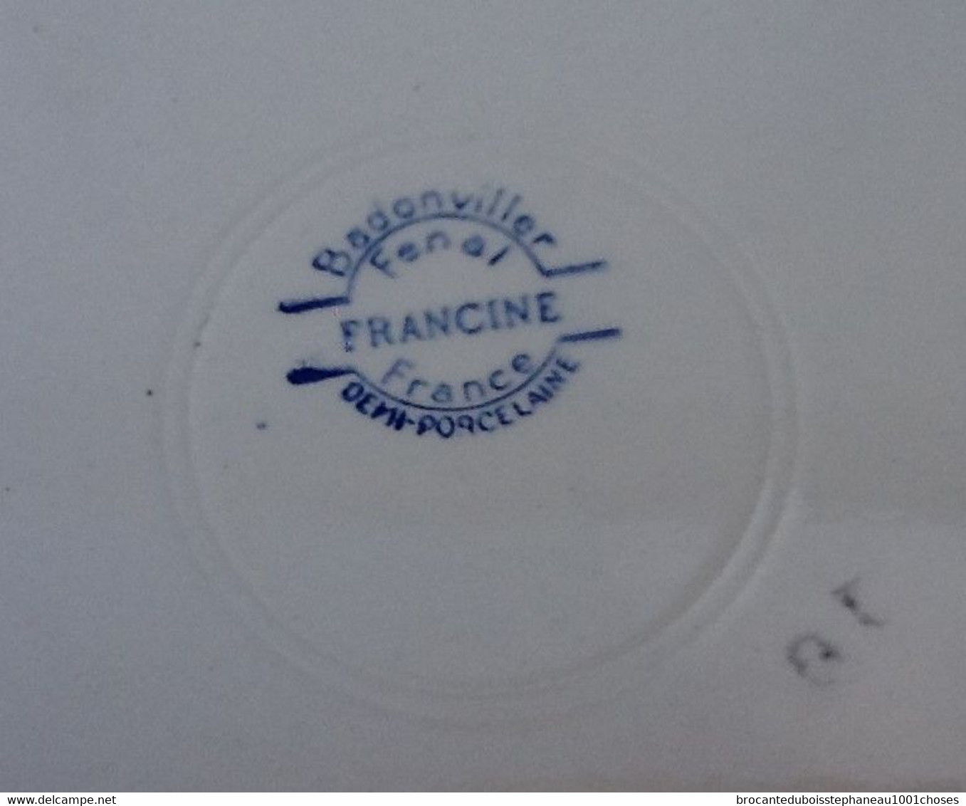 Suite De 6 Assiettes Plates Demi-porcelaine 1900/1905  Badonviller Fenal Décor Francine  Diamètre : 230 Mm - Badonviller (FRA)