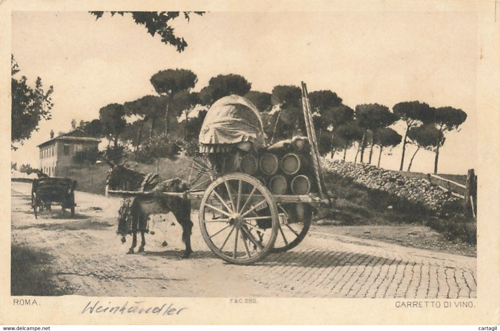 CPA - 16727-  Italie - Rome -Caretto Di Vino- Envoi Gratuit - Trasporti