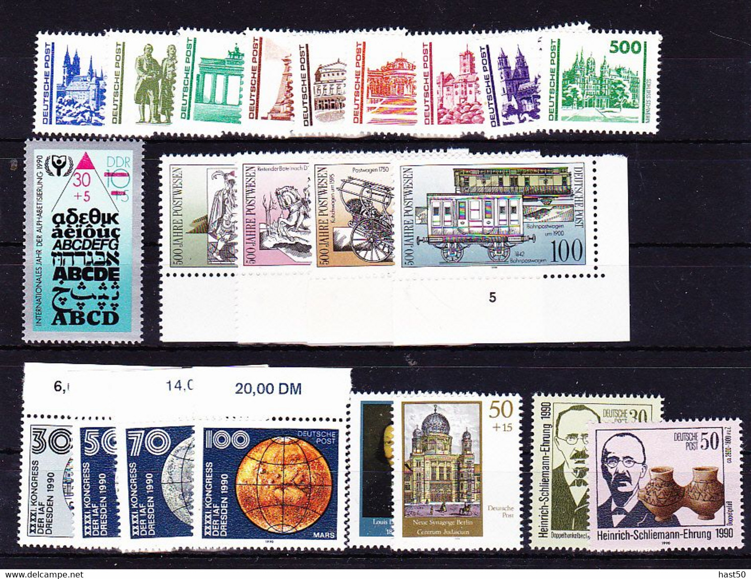 DDR GDR RDA - Jahrgang 1990 Komplett (MiNr: 3295/365) 1990 - Postfrisch, MNH ** - Unused Stamps