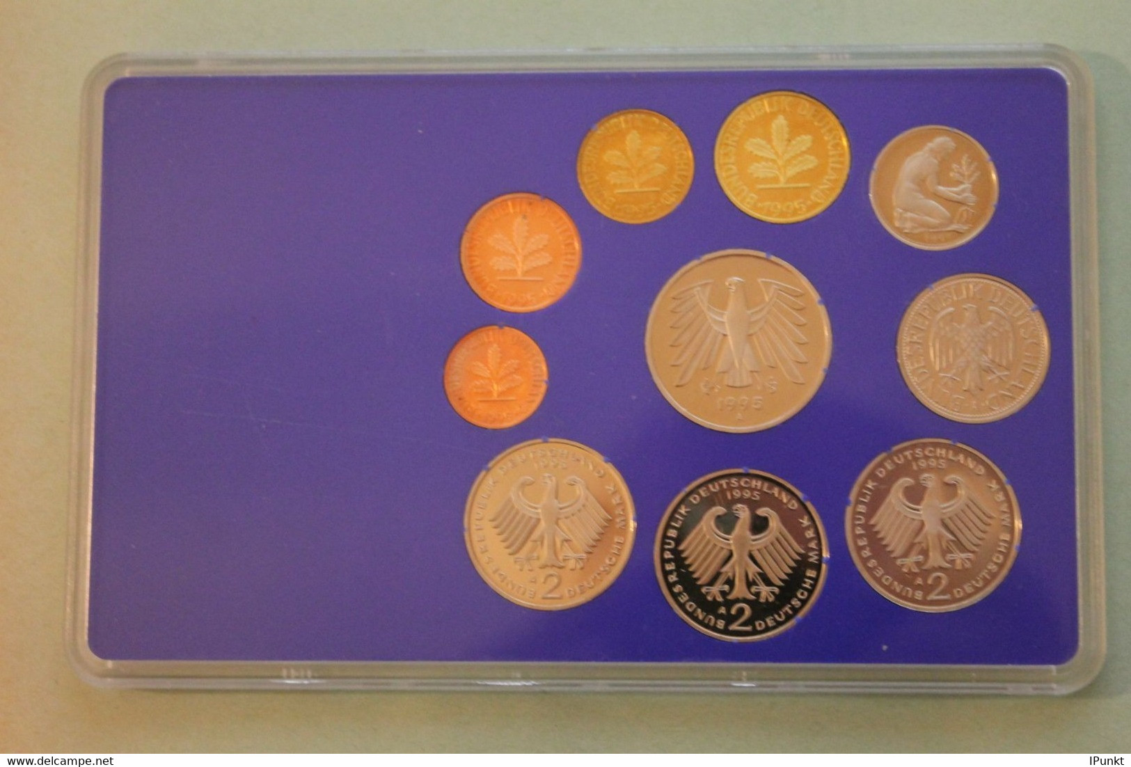 Deutschland, Kursmünzensatz Spiegelglanz (PP), 1995, A - Mint Sets & Proof Sets
