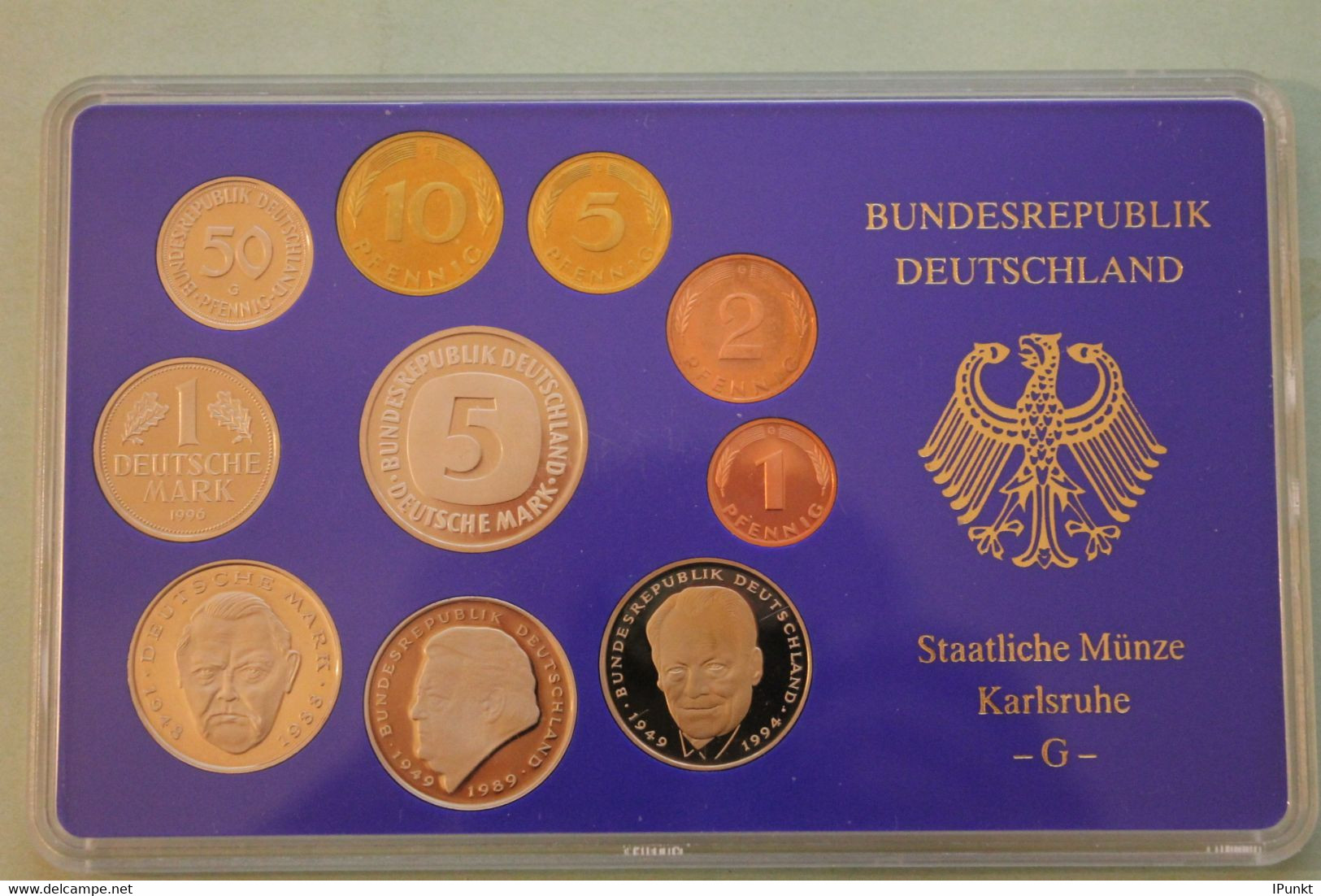 Deutschland, Kursmünzensatz Spiegelglanz (PP), 1996, G - Mint Sets & Proof Sets