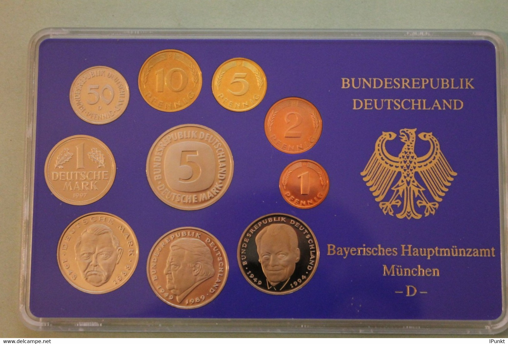 Deutschland, Kursmünzensatz Spiegelglanz (PP), 1997, D - Münz- Und Jahressets