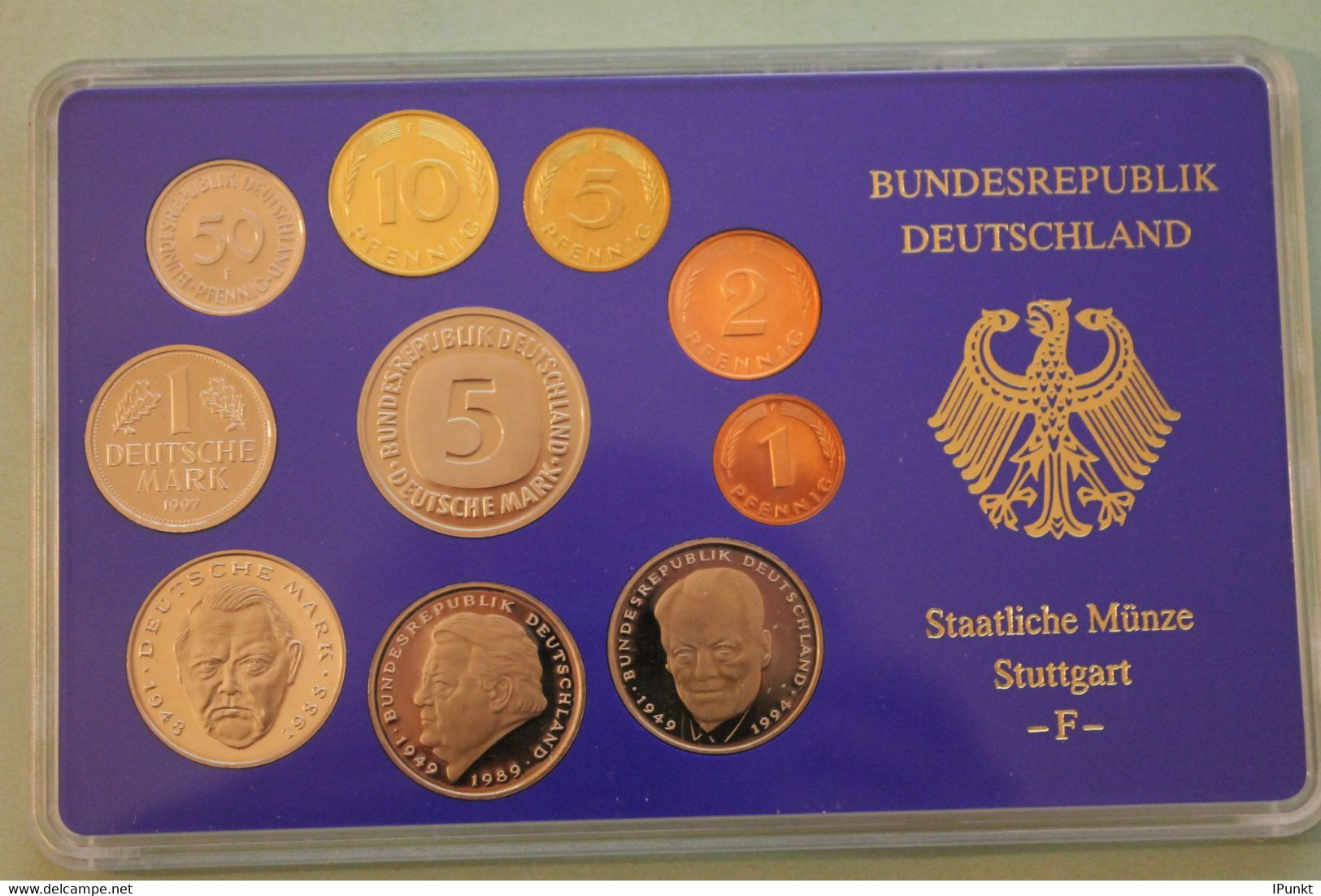 Deutschland, Kursmünzensatz Spiegelglanz (PP), 1997, F - Sets De Acuñados &  Sets De Pruebas