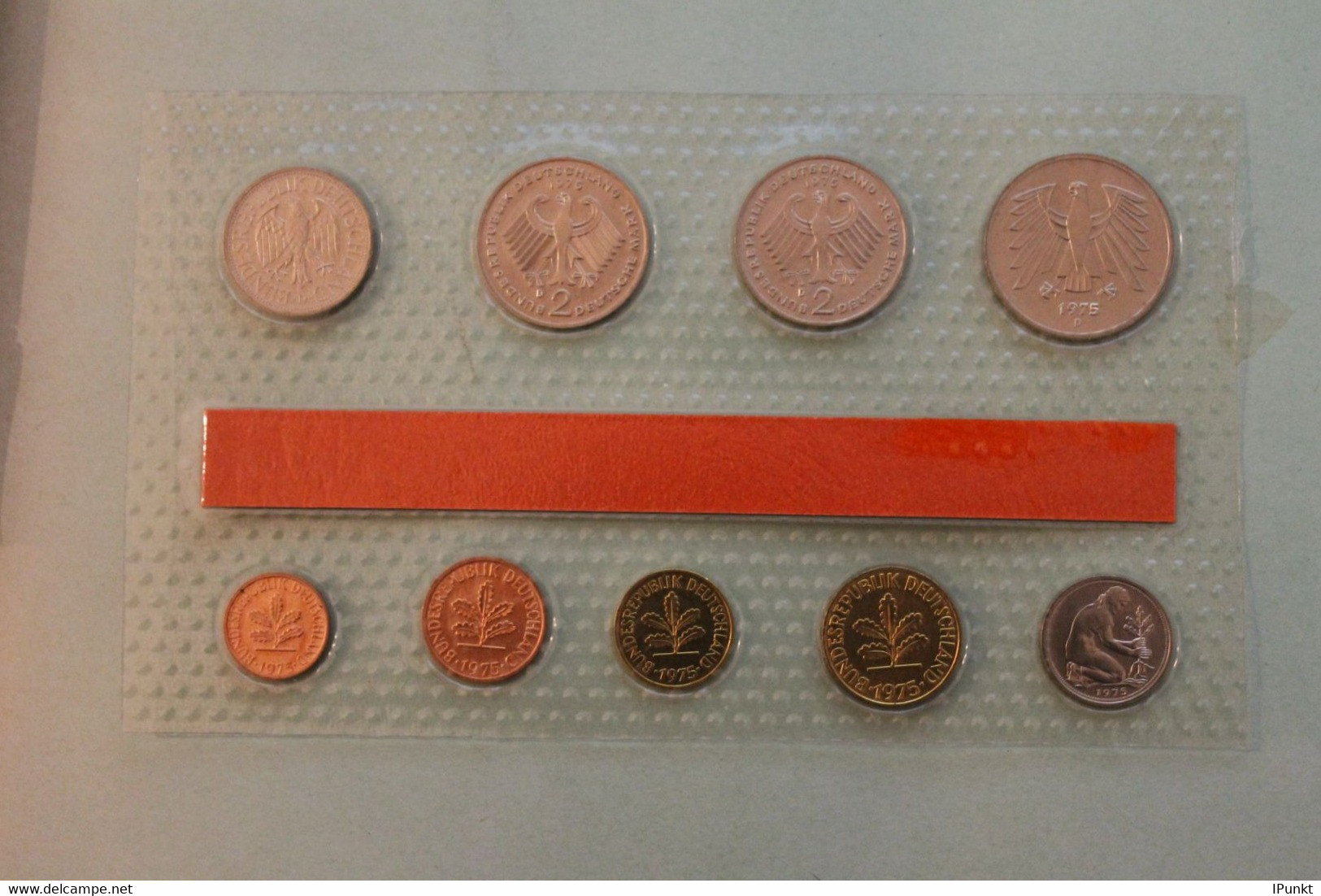 Deutschland, Kursmünzensatz Stempelglanz (stg), 1975 D - Mint Sets & Proof Sets