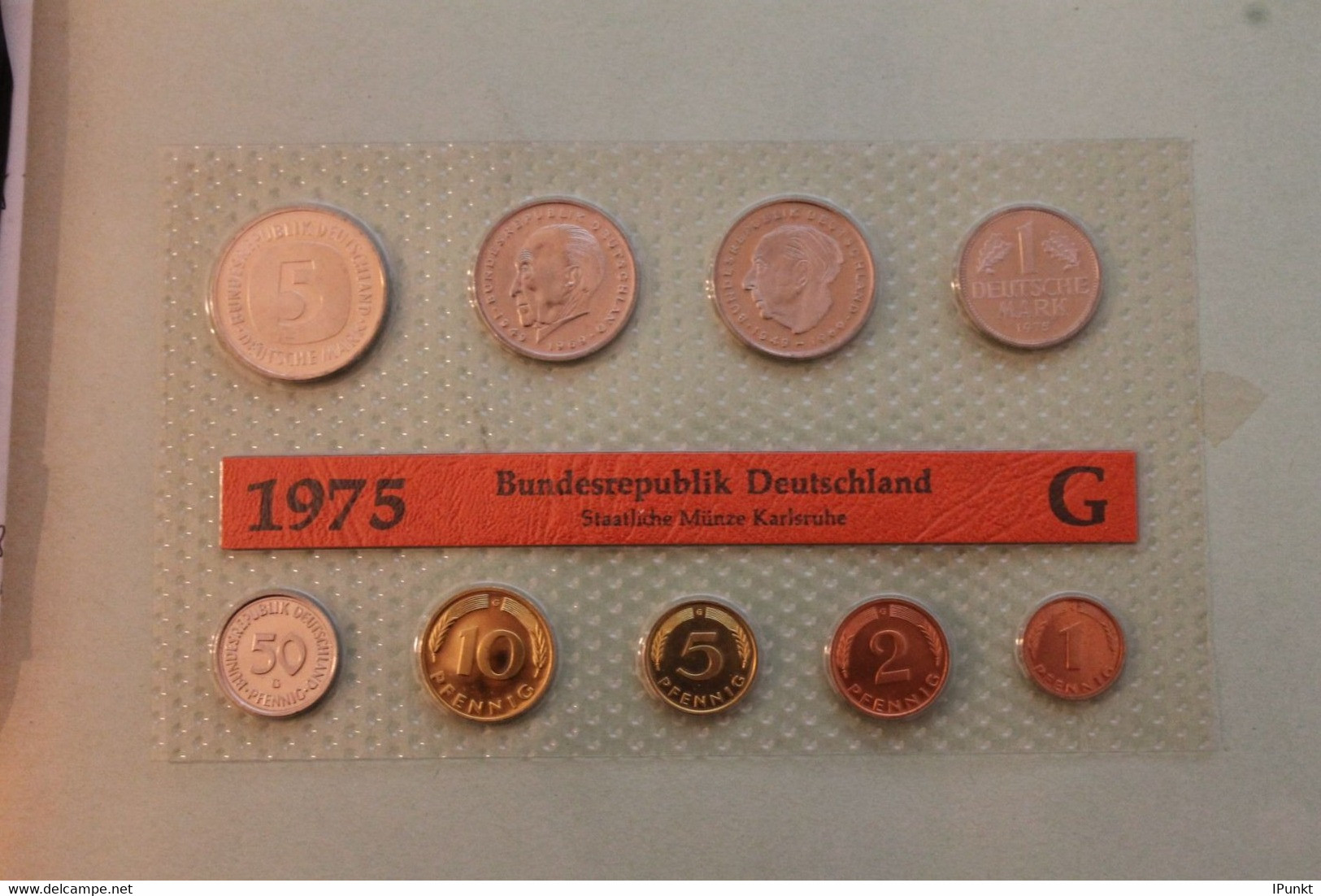Deutschland, Kursmünzensatz Stempelglanz (stg), 1975 G - Mint Sets & Proof Sets