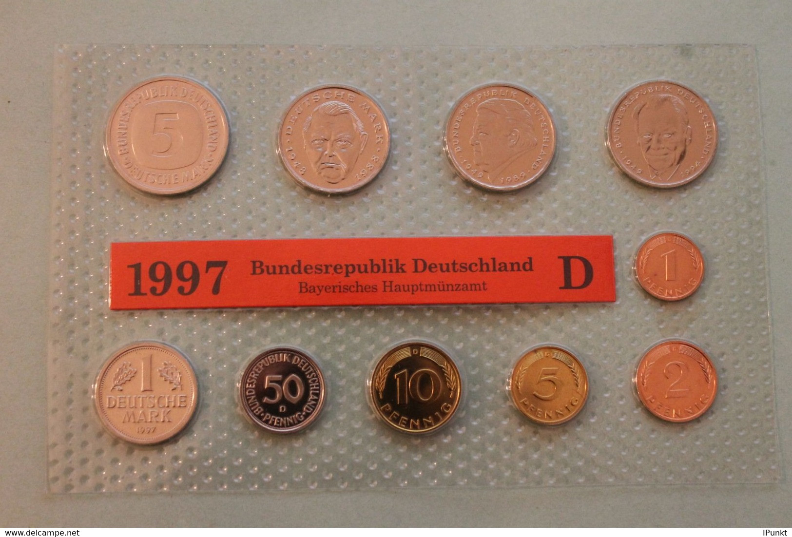 Deutschland, Kursmünzensatz Stempelglanz (stg), 1997 D - Mint Sets & Proof Sets