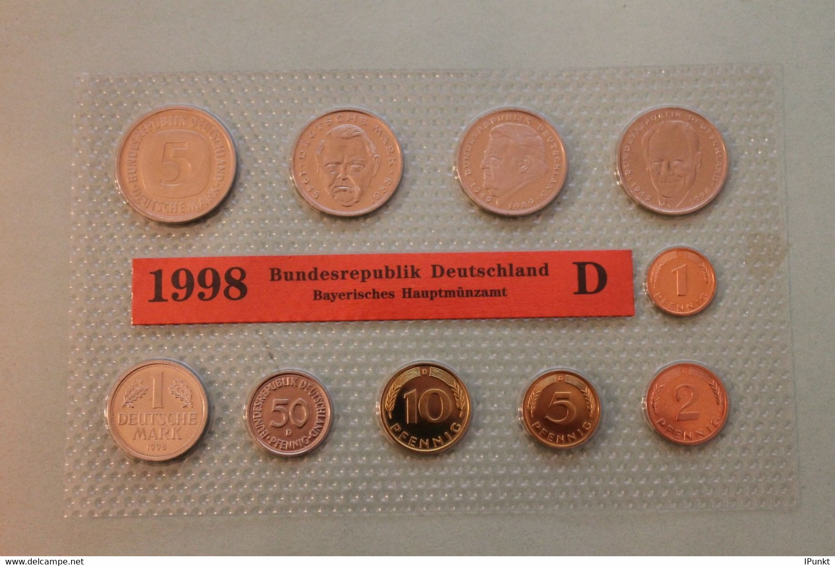 Deutschland, Kursmünzensatz Stempelglanz (stg), 1998 D - Mint Sets & Proof Sets