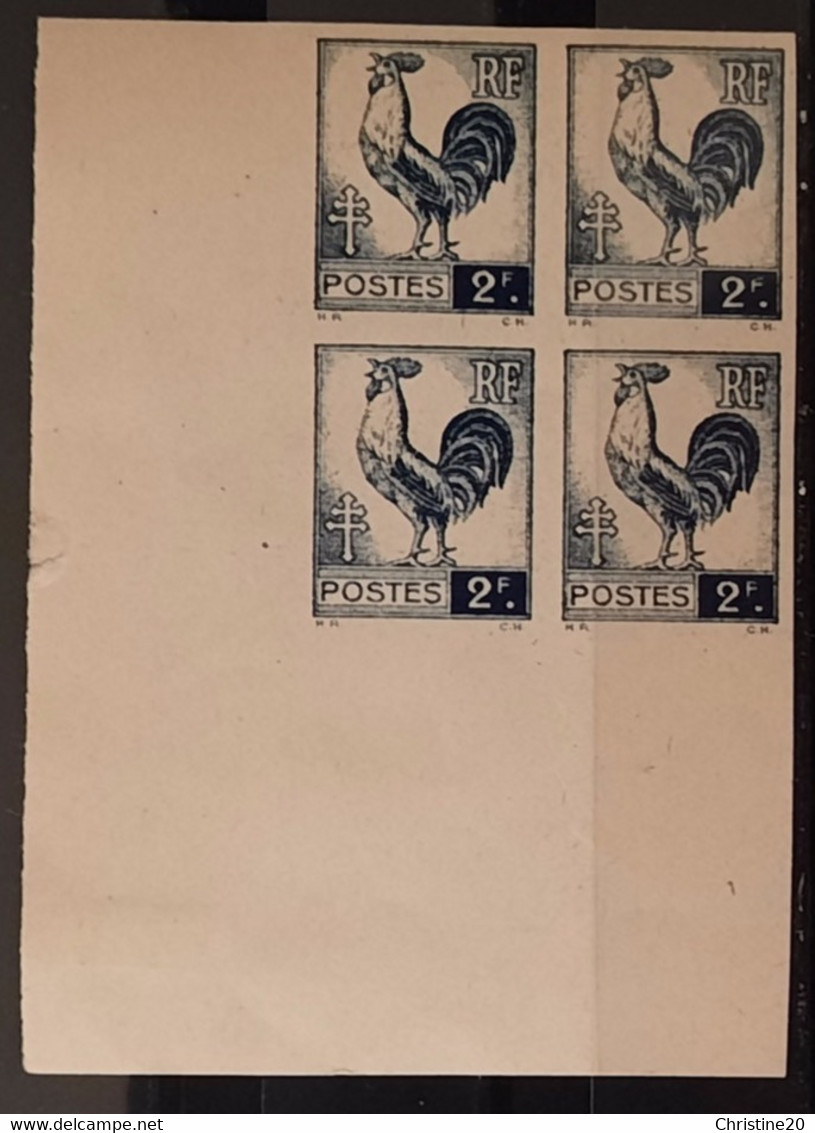 France 1944 Coq Et Marianne (d'Alger) N°640 Bloc De 4 CdF ** TB Cote Maury 300€ - 1944 Coq Et Maríanne D'Alger