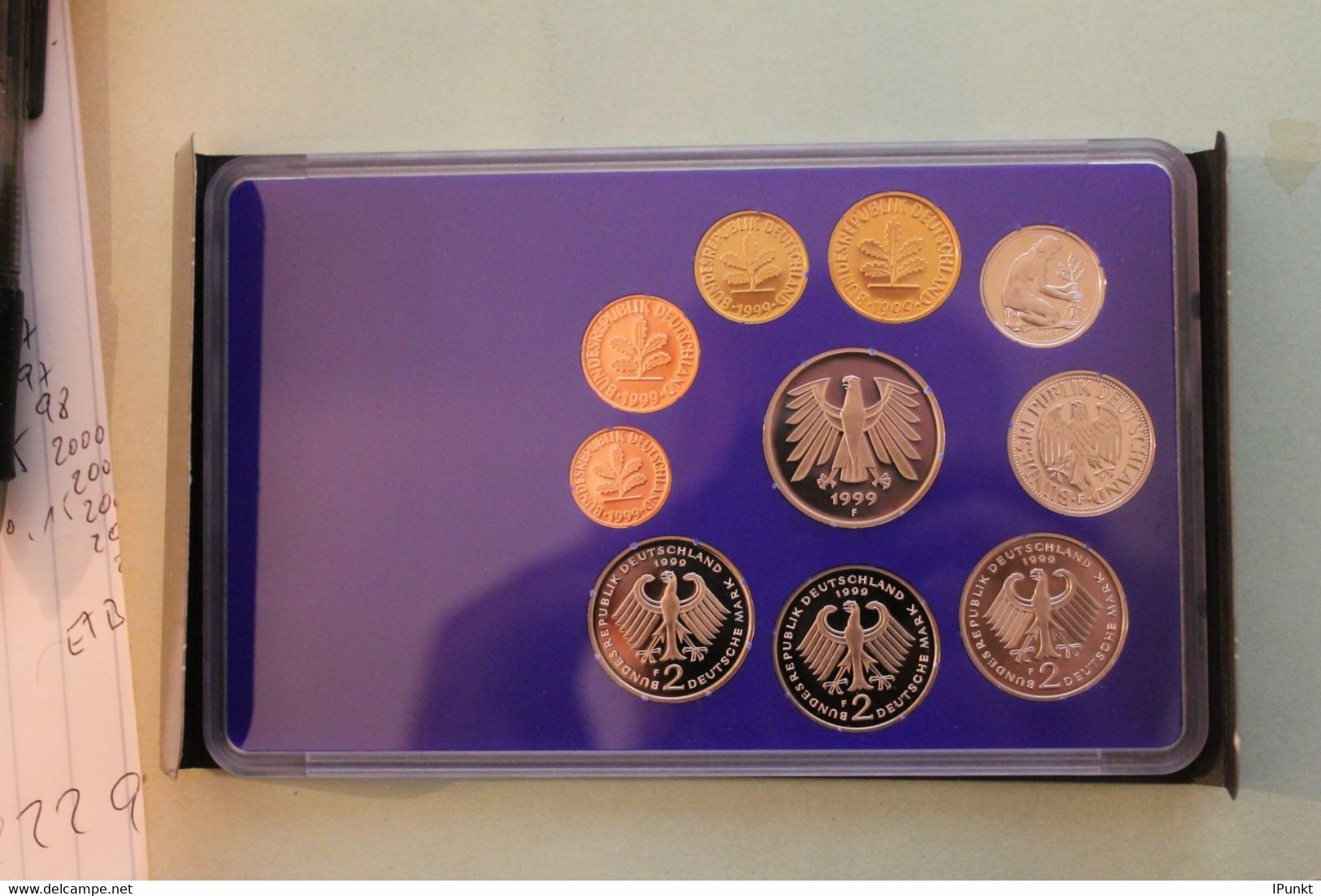 Deutschland, Kursmünzensatz; Umlaufmünzenserie 1999 F, Spiegelglanz (PP) - Mint Sets & Proof Sets