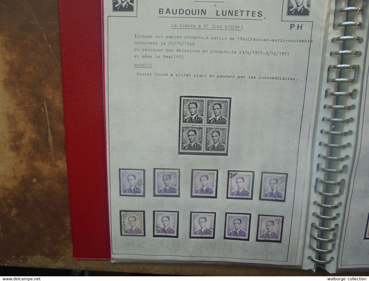 BELGIQUE BELLE ETUDE Baudouin 1er+Velghe+Lion Héraldique Nuances de papiers-Courriers (RH.87) 1 KILO 200