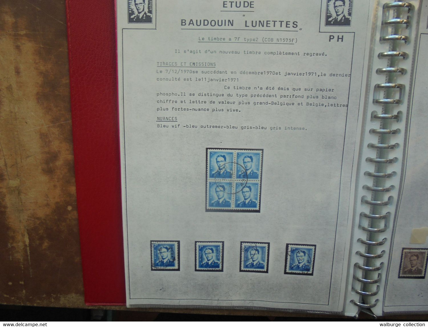 BELGIQUE BELLE ETUDE Baudouin 1er+Velghe+Lion Héraldique Nuances de papiers-Courriers (RH.87) 1 KILO 200