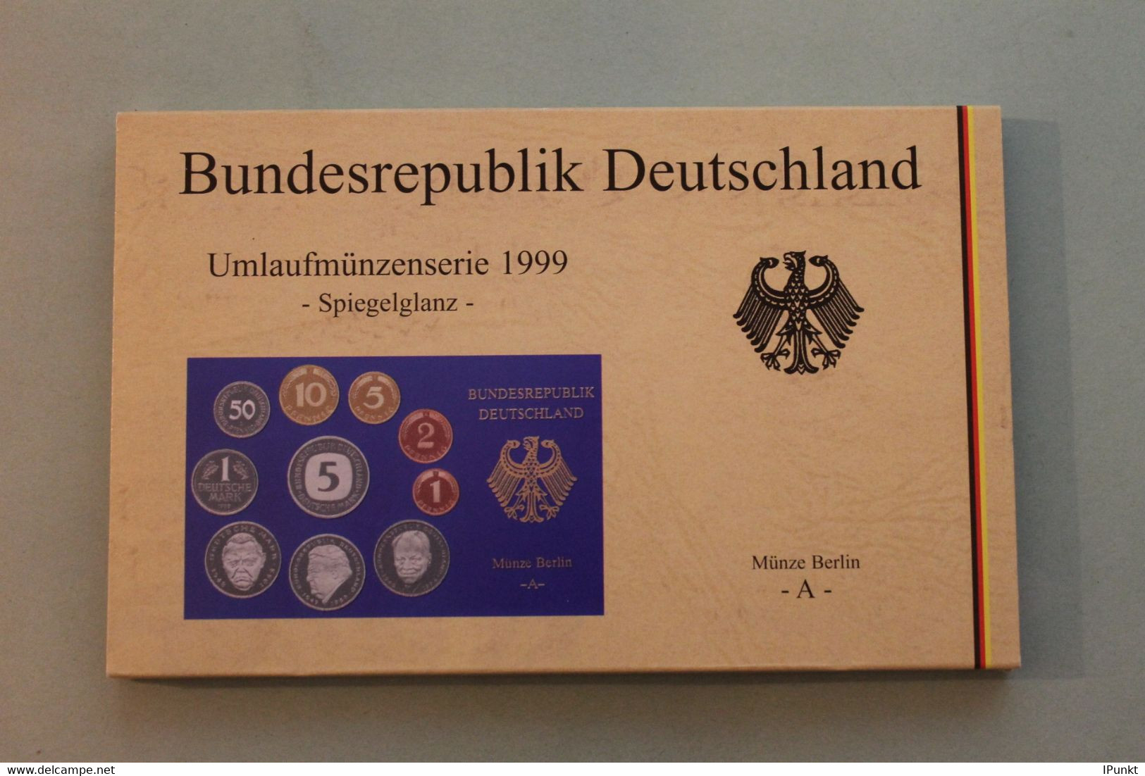 Deutschland, Kursmünzensatz; Umlaufmünzenserie 1999 A, Spiegelglanz (PP) - Mint Sets & Proof Sets