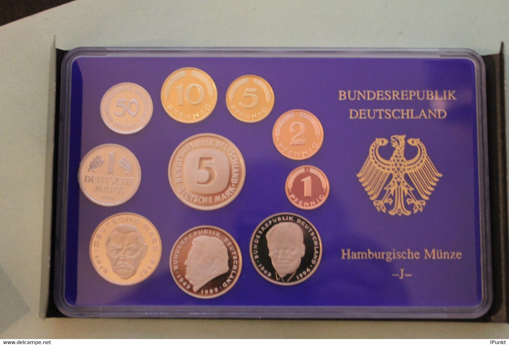 Deutschland, Kursmünzensatz; Umlaufmünzenserie 1999 J, Spiegelglanz (PP) - Mint Sets & Proof Sets