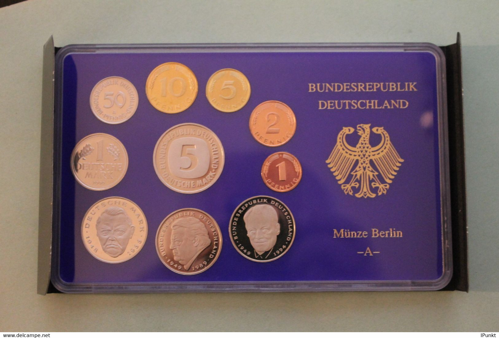 Deutschland, Kursmünzensatz; Umlaufmünzenserie 2000 A, Spiegelglanz (PP) - Mint Sets & Proof Sets