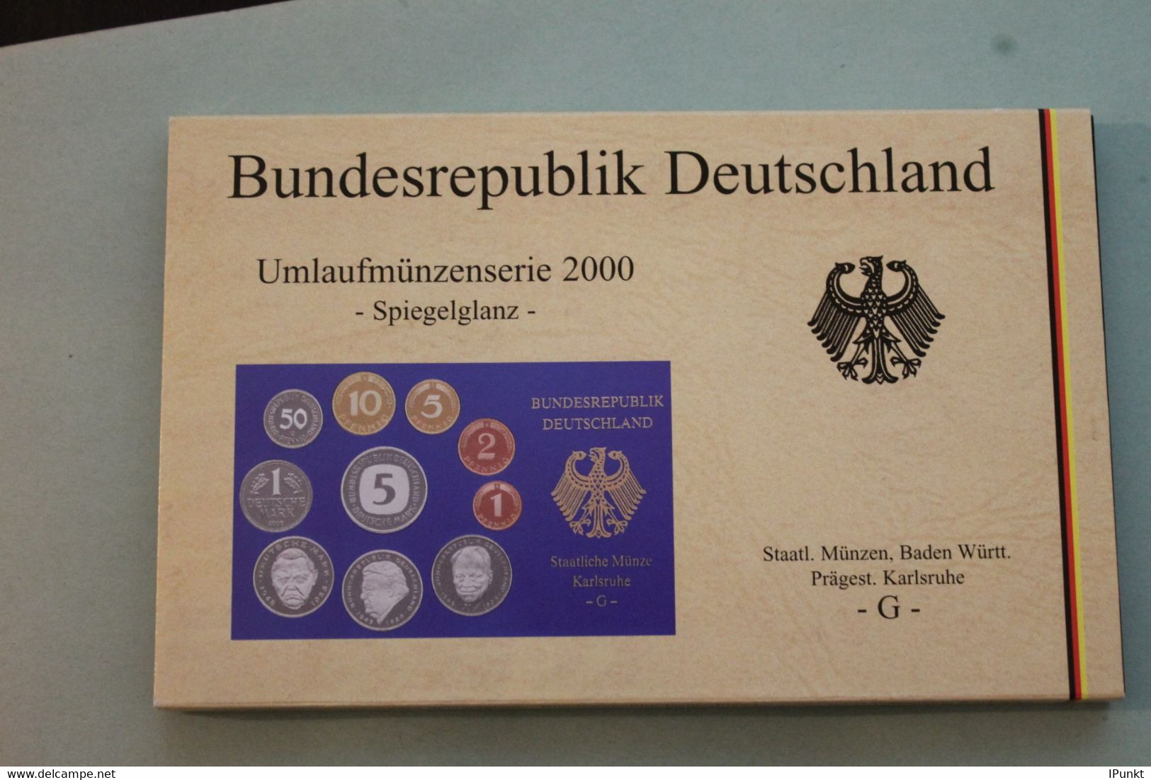 Deutschland, Kursmünzensatz; Umlaufmünzenserie 2000 G, Spiegelglanz (PP) - Mint Sets & Proof Sets