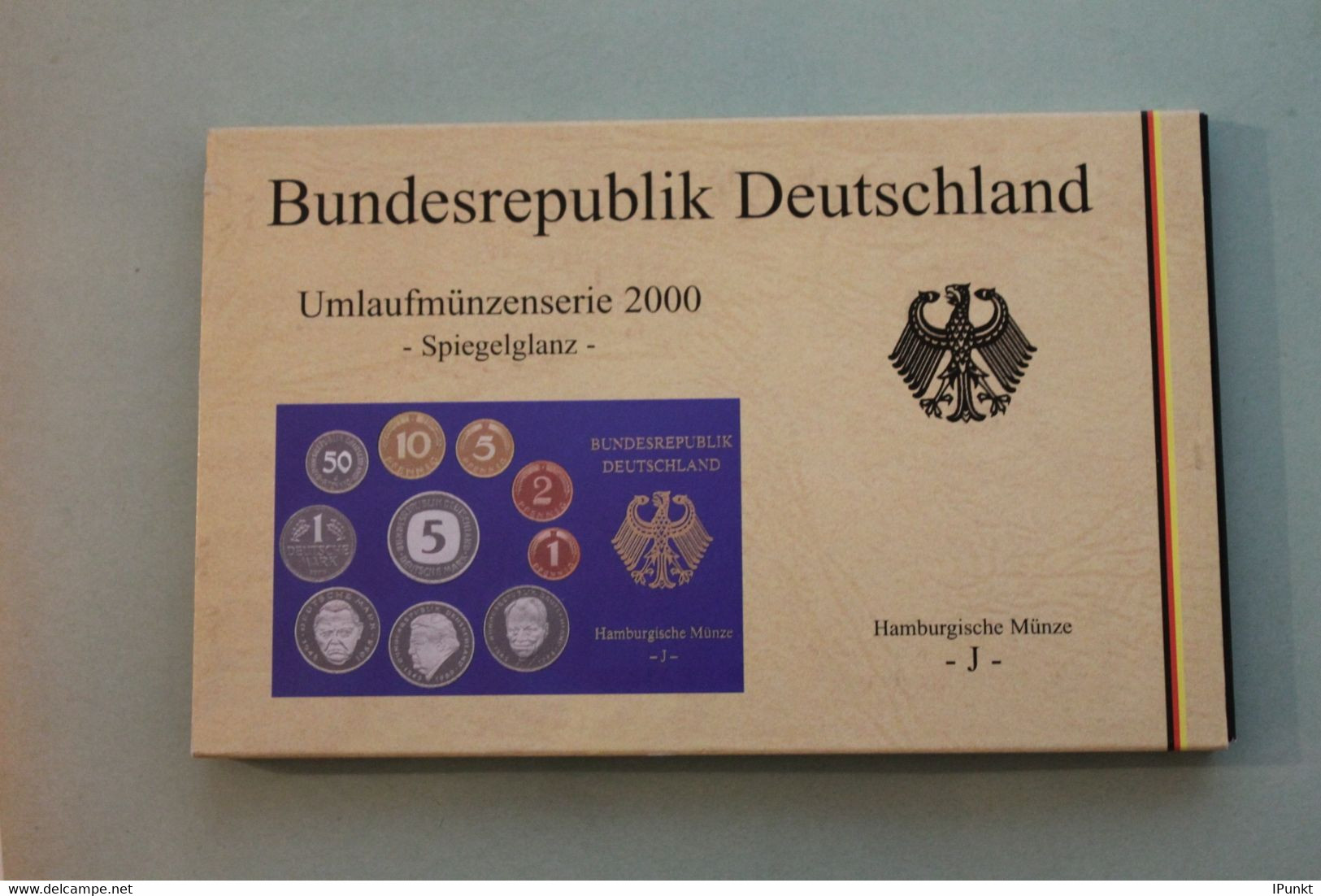 Deutschland, Kursmünzensatz; Umlaufmünzenserie 2000 J, Spiegelglanz (PP) - Mint Sets & Proof Sets