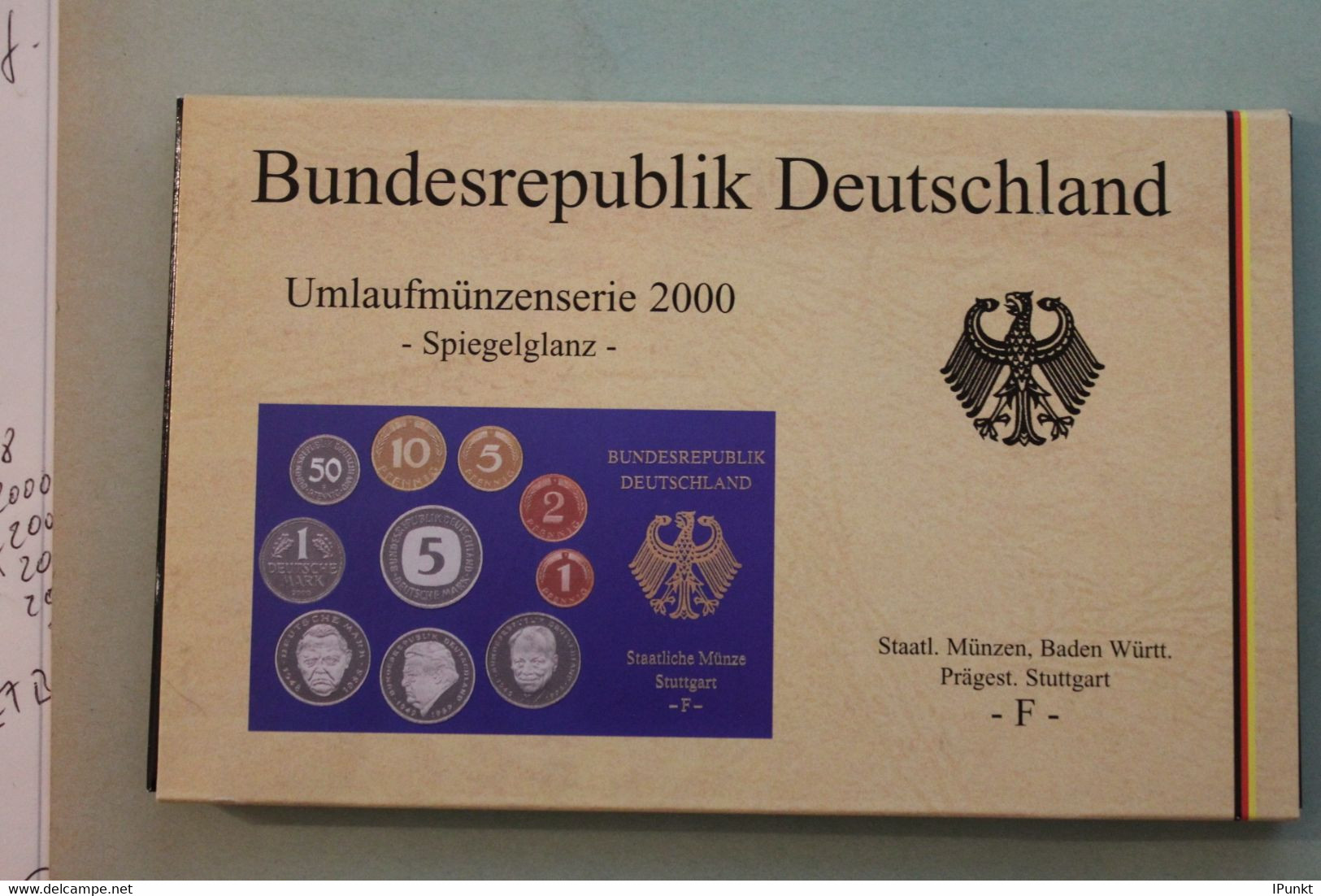 Deutschland, Kursmünzensatz; Umlaufmünzenserie 2000 F, Spiegelglanz (PP) - Mint Sets & Proof Sets