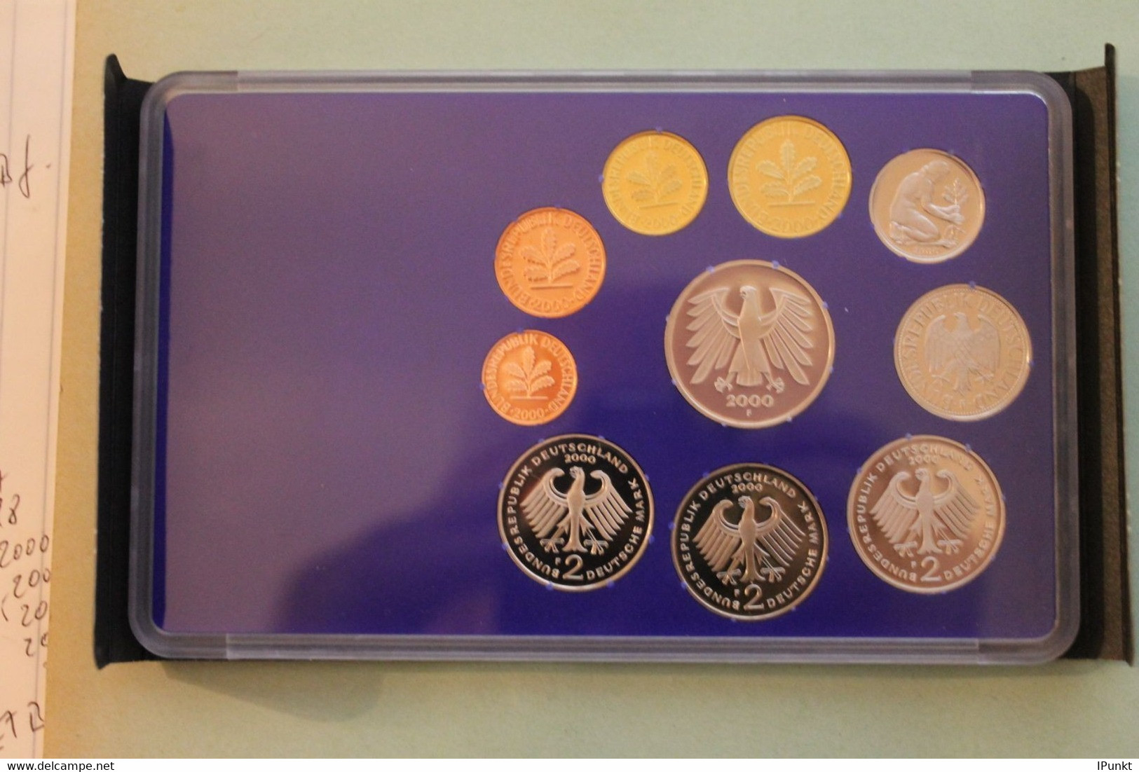 Deutschland, Kursmünzensatz; Umlaufmünzenserie 2000 F, Spiegelglanz (PP) - Mint Sets & Proof Sets
