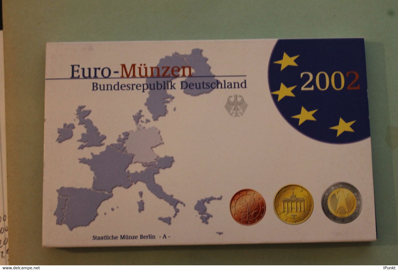 Deutschland, Kursmünzensatz; Euro-Umlaufmünzenserie 2002 A, Spiegelglanz (PP) - Mint Sets & Proof Sets