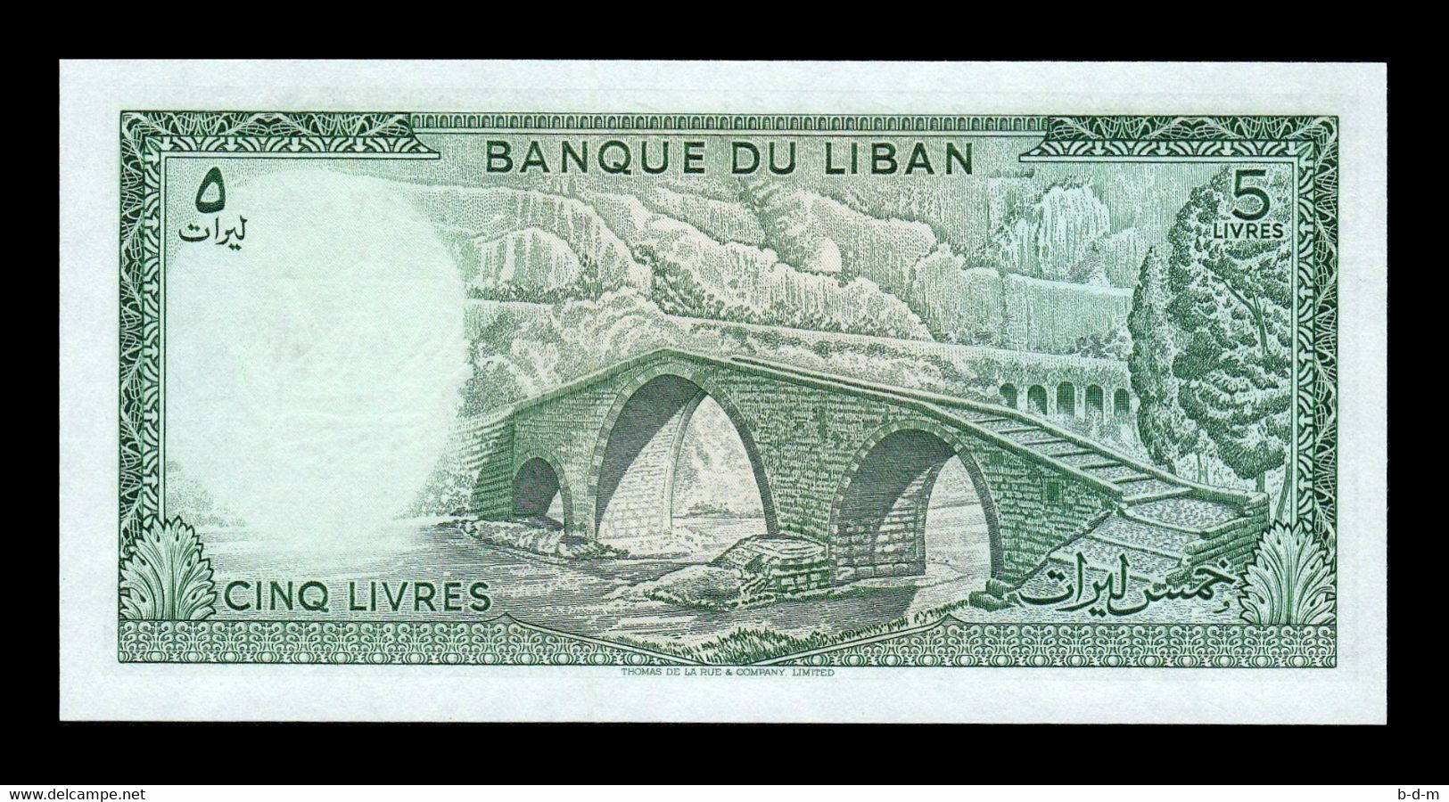 Líbano Lebanon 5 Livres 1986 Pick 62d SC UNC - Lebanon