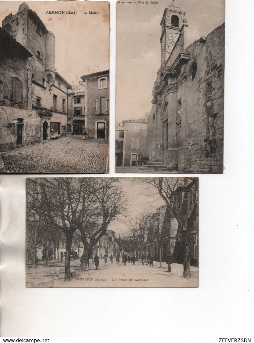 30 ARAMON LOT GARD EGLISE MAIRIE MARCHE - Aramon