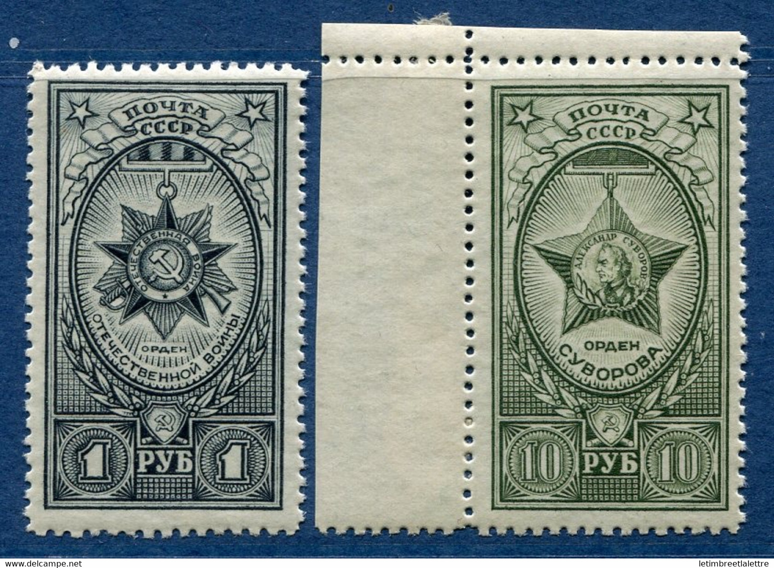 ⭐ Russie - YT N° 899 Et 900 ** - Neuf Sans Charnière - TB - 1943 / 1944 ⭐ - Unused Stamps