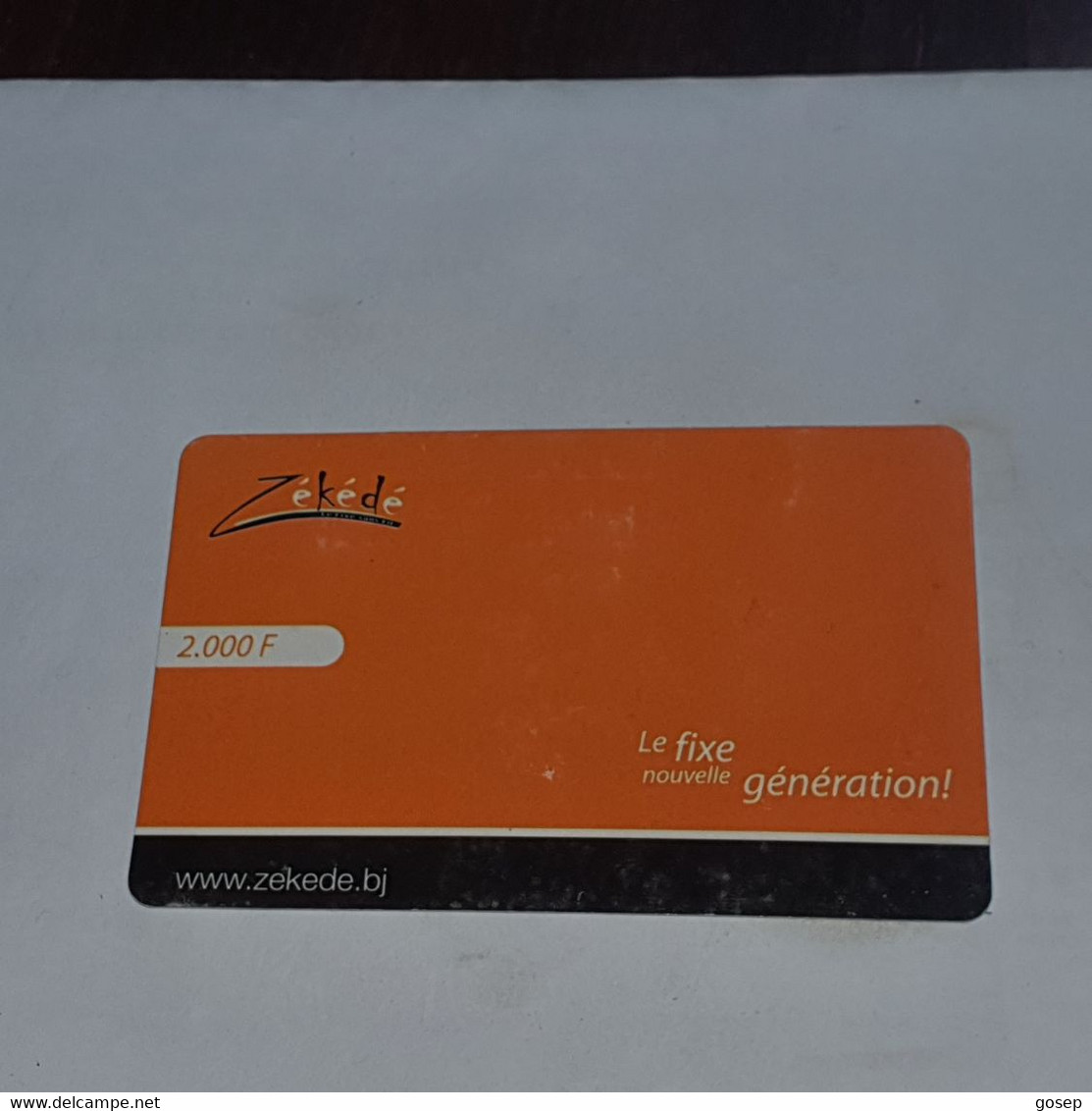 BENIN-(BJ-ZED-REF-002)-zekede-(65)-(2.000f)-(00140804677618)-used Card+1card Prepiad Free - Bénin