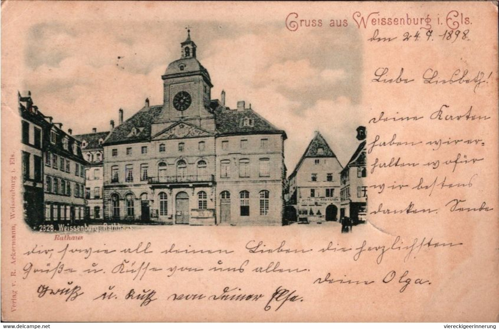 ! [67] Cpa 1898 Alte Ansichtskarte Gruss Aus Weissenburg Im Elsaß, Alsace Wissembourg, Kiel Gaarden - Wissembourg