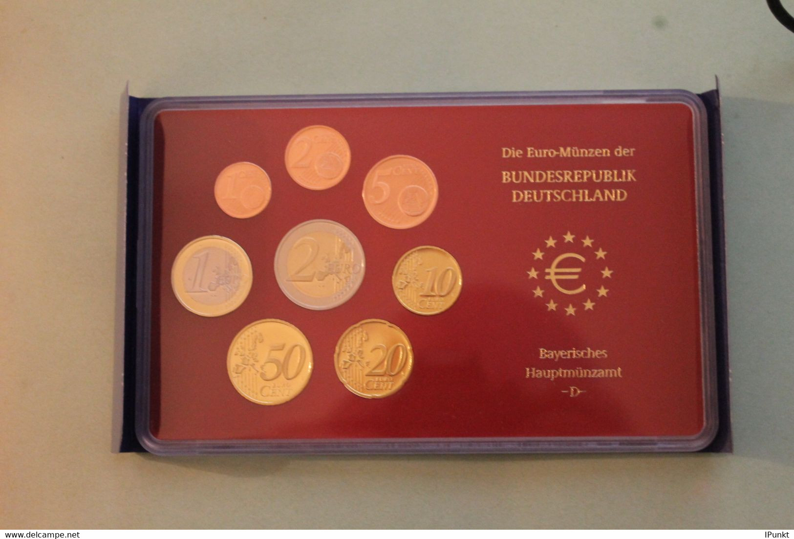 Deutschland, Kursmünzensatz; Euro-Umlaufmünzenserie 2003 D, Spiegelglanz (PP) - Mint Sets & Proof Sets