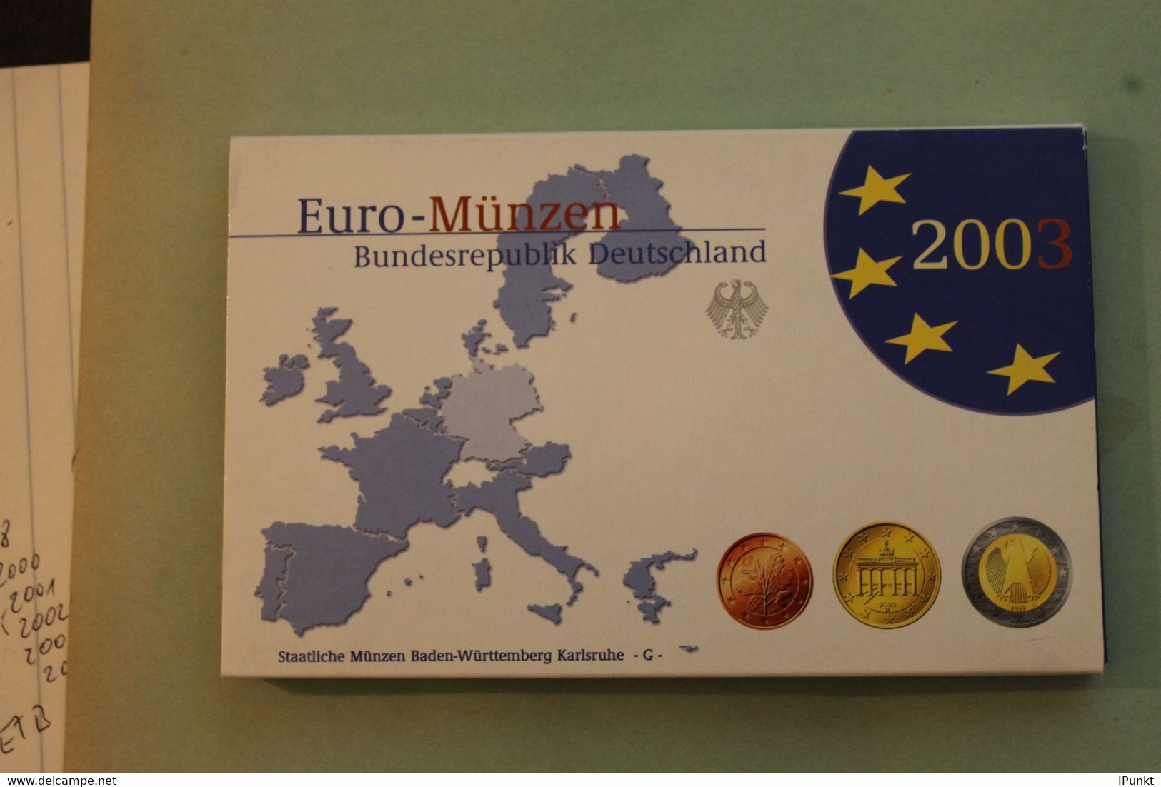 Deutschland, Kursmünzensatz; Euro-Umlaufmünzenserie 2003 G, Spiegelglanz (PP) - Mint Sets & Proof Sets