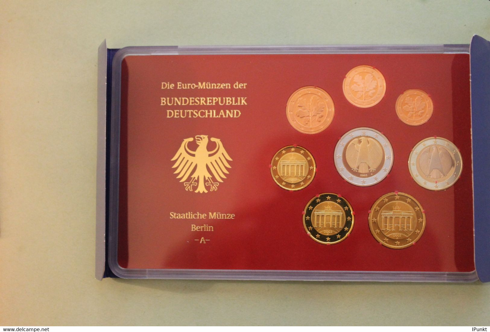 Deutschland, Kursmünzensatz; Euro-Umlaufmünzenserie 2003 A, Spiegelglanz (PP) - Mint Sets & Proof Sets