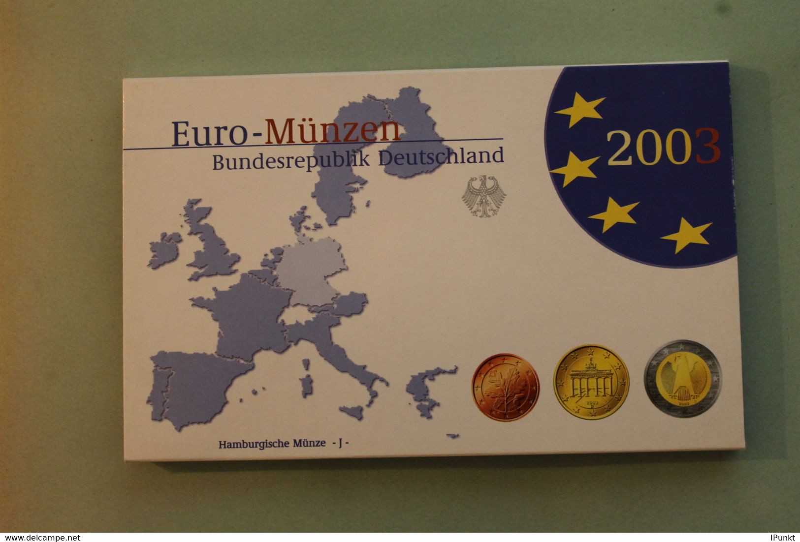 Deutschland, Kursmünzensatz; Euro-Umlaufmünzenserie 2003 J, Spiegelglanz (PP) - Mint Sets & Proof Sets