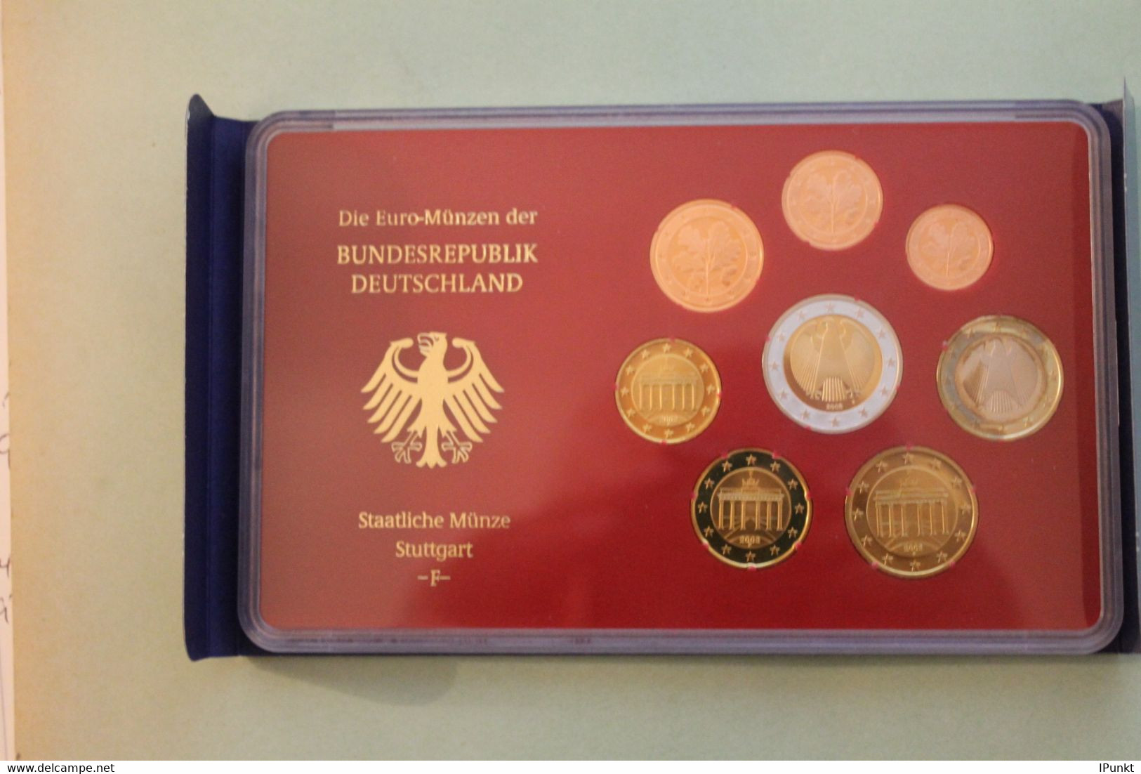 Deutschland, Kursmünzensatz; Euro-Umlaufmünzenserie 2003 F, Spiegelglanz (PP) - Mint Sets & Proof Sets