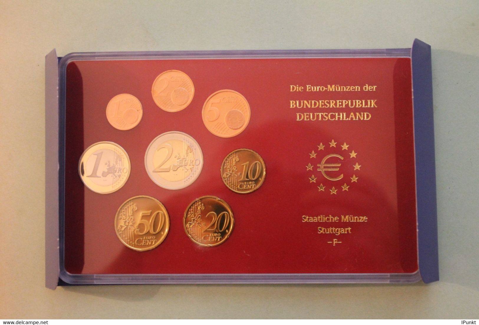 Deutschland, Kursmünzensatz; Euro-Umlaufmünzenserie 2004 F, Spiegelglanz (PP) - Mint Sets & Proof Sets