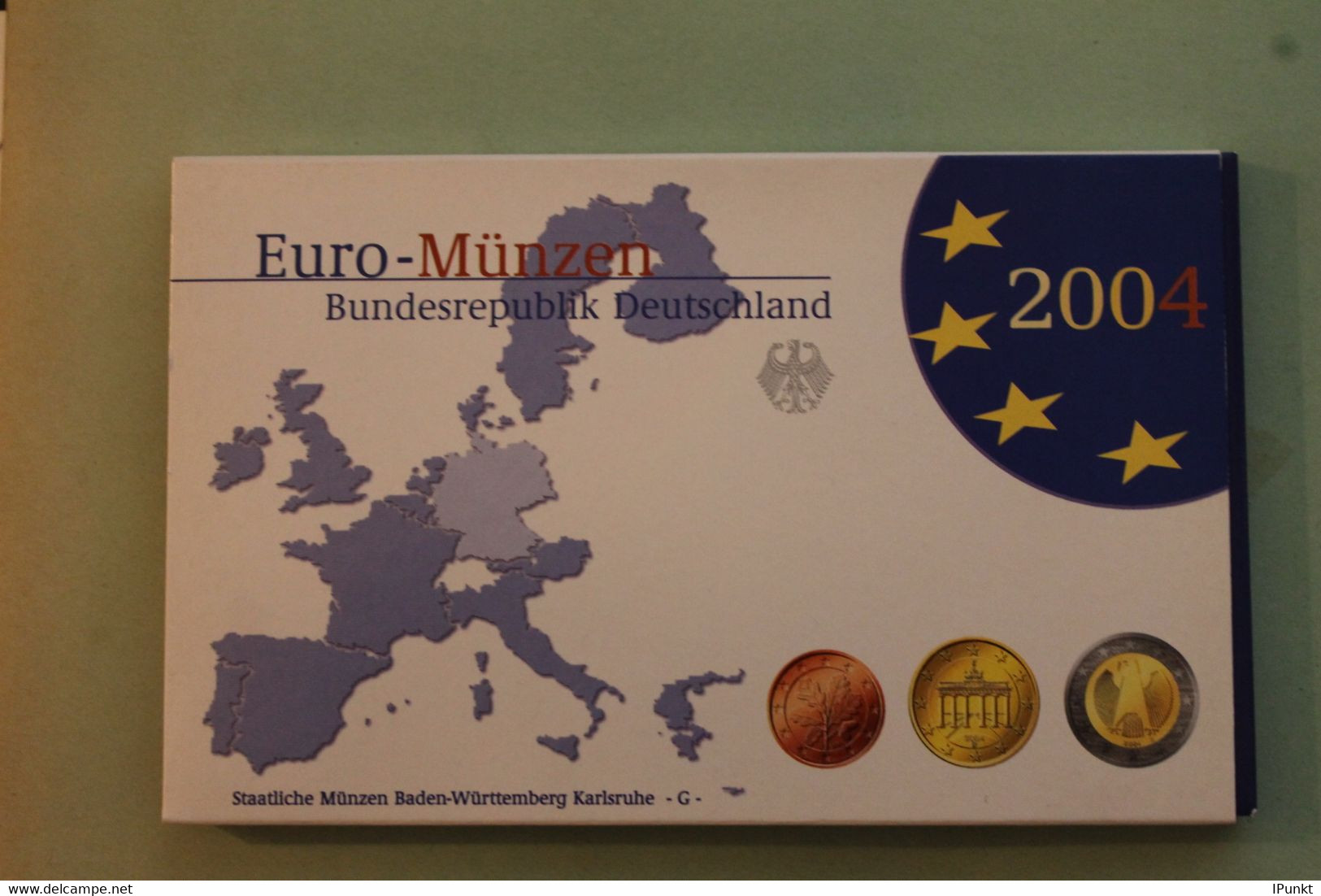 Deutschland, Kursmünzensatz; Euro-Umlaufmünzenserie 2004 G, Spiegelglanz (PP) - Mint Sets & Proof Sets