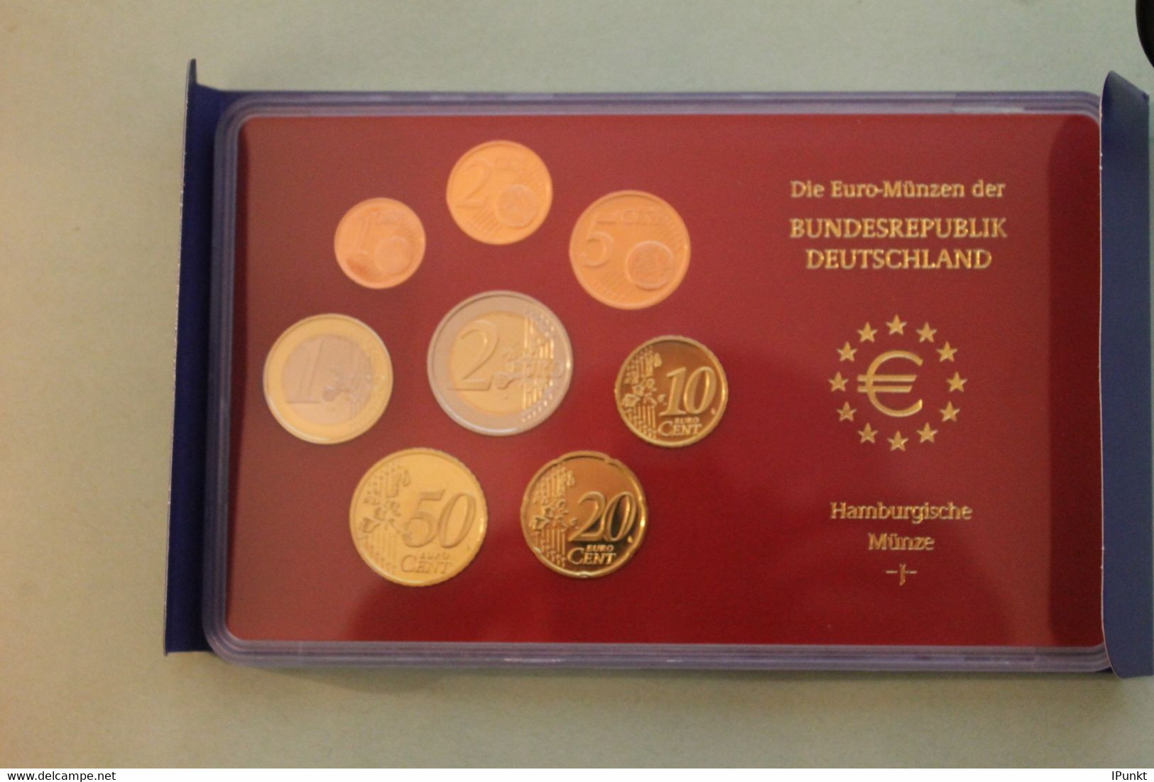 Deutschland, Kursmünzensatz; Euro-Umlaufmünzenserie 2004 J, Spiegelglanz (PP) - Mint Sets & Proof Sets