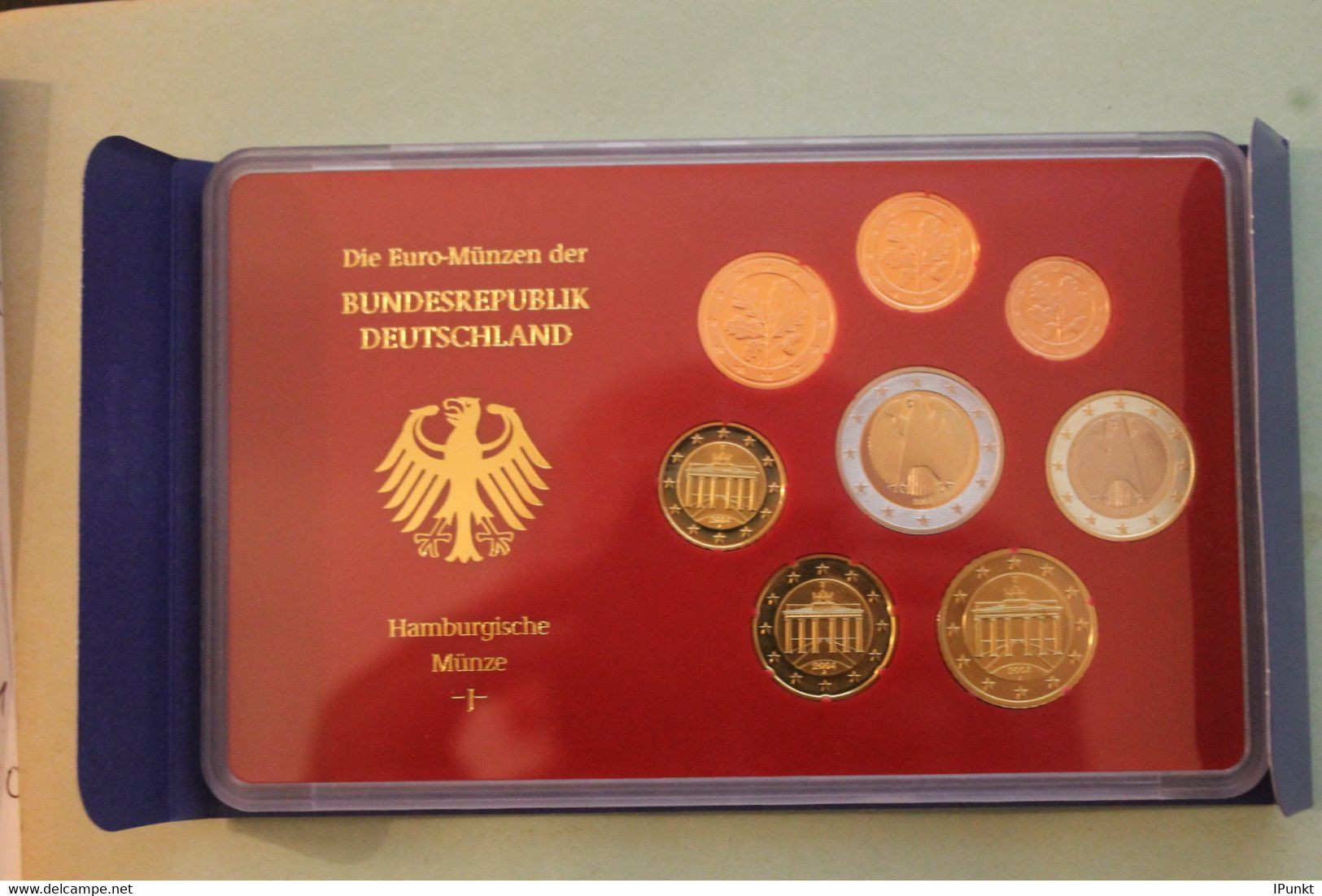 Deutschland, Kursmünzensatz; Euro-Umlaufmünzenserie 2004 J, Spiegelglanz (PP) - Mint Sets & Proof Sets